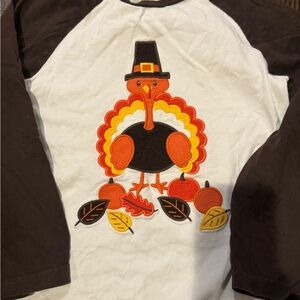 Gymboree Black and White Turkey Long Sleeve Tee